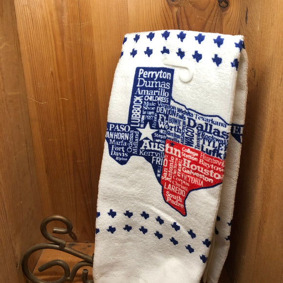 Texas Cities Dish Towel